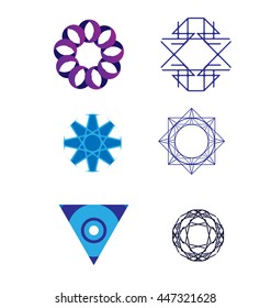 Abstract Vector Logo Set Design Template. Creative Concept Icons