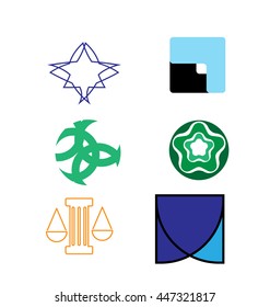 Abstract Vector Logo Set Design Template. Creative Concept Icons