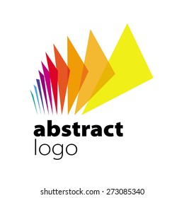 abstract vector logo spectrum curved sheets