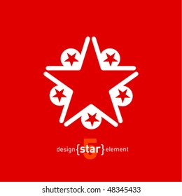 Abstract vector logo star. Company design symbol.