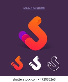 Abstract vector logo symbol collection. App icon
