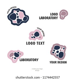 abstract - vector logo template concept illustration. Neuro labaratory Geometric mind structure sign. Creative idea symbol. Design element.
