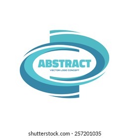 Abstract - vector logo template concept illustration. Smooth form. Geometric sign. Design element.