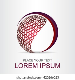 Abstract vector logo. Logo template. Emblem for digital technology.