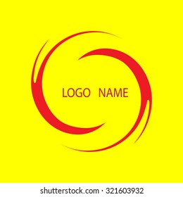 Abstract vector logo of tongues of flame. Web symbol.