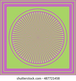 Abstract vector logo. Wheel. Beautiful salad lilac circle