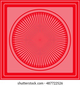 Abstract vector logo. Wheel. Luxurious red circle