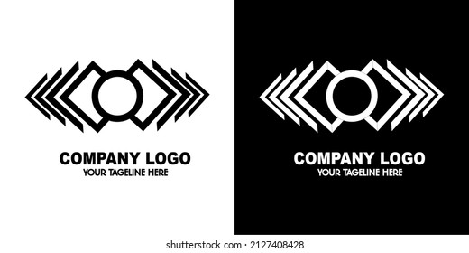 Abstract vector logo with white and black background. for a company brand logo or product.
simple vector logo design