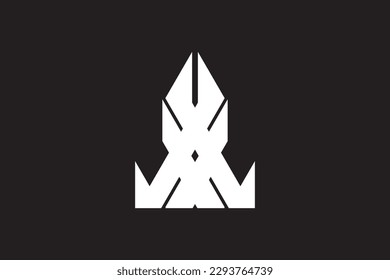 Abstraktes Vektorlogo mit weißer Farbe im luxuriösen Design eines quadratischen Vektorelements. Logo-Design für Unternehmen