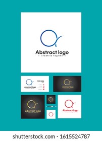 Abstract A vector logotype with business card template. Premium letter A logo with golden design. Elegant corporate identity