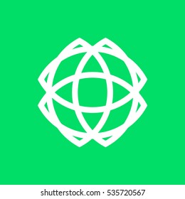 Abstract vector Logotype. It can also be seen as a flower, a globe or a control element.
