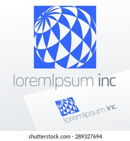 Abstract vector logotype. Emblem for Business, Technology, Corporation.