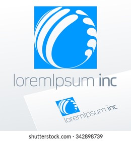 Abstract vector logotype. Emblem for for Business, Technology, Corporation.