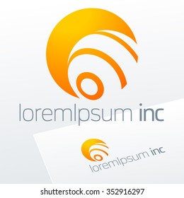 Abstract vector logotype. Emblem for for Business, Technology, Corporation.