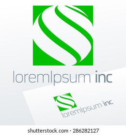 Abstract vector logotype. Emblem for Ecology, Pharmacy, Medicine activity