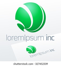Abstract vector logotype. Emblem for Ecology, Pharmacy, Cosmetic activity
