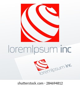 Abstract vector logotype. Emblem for Media, Fashion, Cosmetics