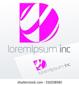 Abstract vector logotype. Minimalistic emblem for Fashion, Cosmetics