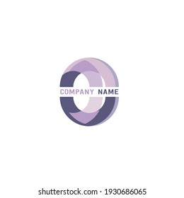 Abstract Vector logotype in the violet and purple colors. 