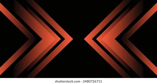 Abstract vector long banner. Minimal background with arrows and copy space for text.