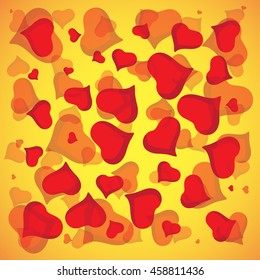 Abstract vector love background full of hearts. Valentine's day card.