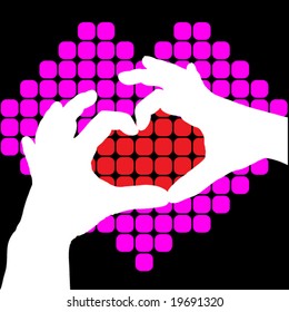 Abstract vector love symbol