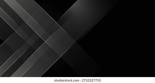Abstractas Vector Fondo de lujo. patrón poligonal. líneas negras y doradas. con un estilo conceptual moderno