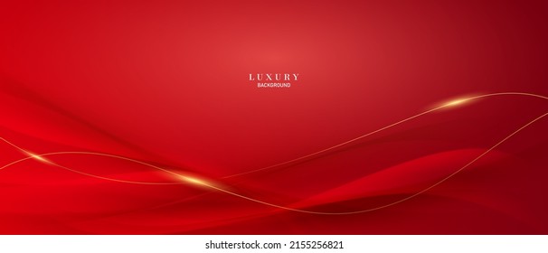 abstract vector luxury red and gold background modern creative concept
