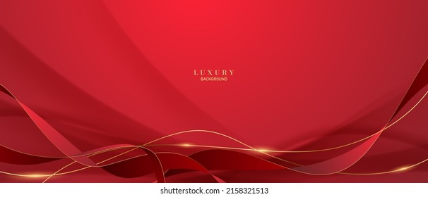 vectorial abstracto de lujo rojo y fondo dorado concepto creativo moderno
