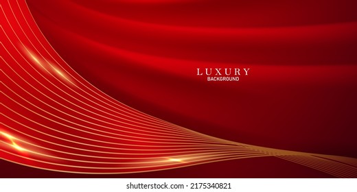 abstract vector luxury red and gold background modern creative concept