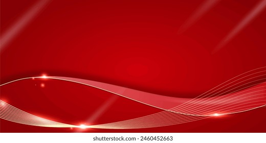 abstract vector luxury red and gold background modern creative concept