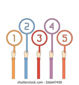 Abstract vector maintenance infographic template in flat outline style for layout workflow scheme, numbered options, chart or diagram