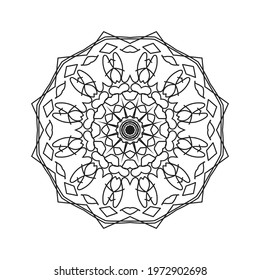 Abstract Vector Mandala Background Line Art