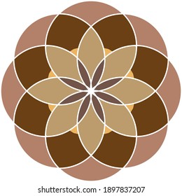 Abstract vector mandala circle ornament