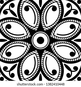 Abstract Vector Mandala for coloring page