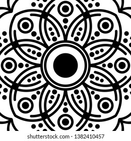 Abstract Vector Mandala for coloring page