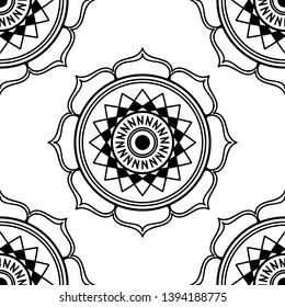 Abstract Vector Mandala for coloring page