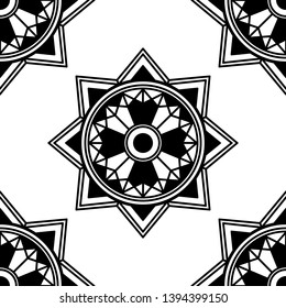 Abstract Vector Mandala for coloring page