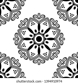 Abstract Vector Mandala for coloring page