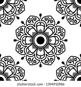 Abstract Vector Mandala for coloring page