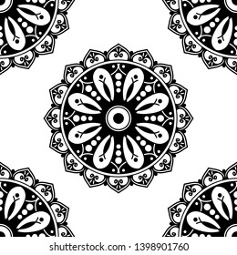 Abstract Vector Mandala for coloring page