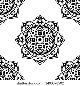 Abstract Vector Mandala for coloring page
