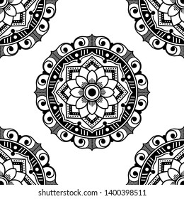 Abstract Vector Mandala for coloring page
