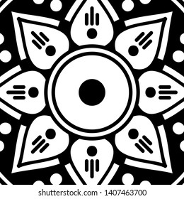 Abstract Vector Mandala for coloring page