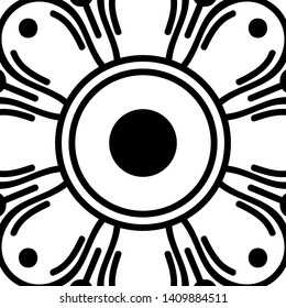 Abstract Vector Mandala for coloring page
