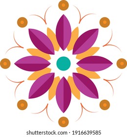 Abstract vector mandala ornament flower