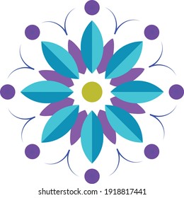 Abstrakte Vektormandala tattoo-orientalische Blume