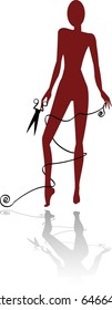 the abstract vector mannequin silhouette