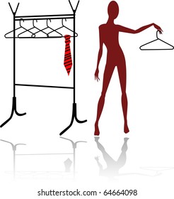 the abstract vector mannequin silhouette