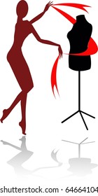 the abstract vector mannequin silhouette